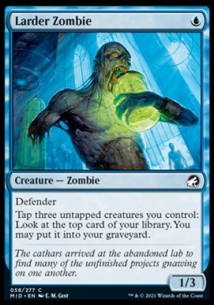 (058) Magic The Gathering Innistrad: Midnight Hunt Single: Larder Zombie  Common