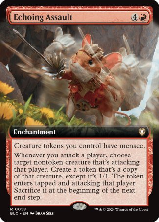 (058) Magic The Gathering Commander: Bloomburrow: Extras Single: Echoing Assault  Rare