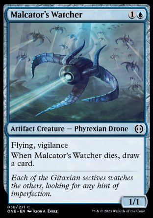 (058) Magic The Gathering Phyrexia: All Will Be One Single: Malcator's Watcher  Common