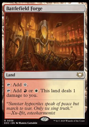 (058) Magic The Gathering Commander: Edge of Eternities Single: Battlefield Forge  Rare