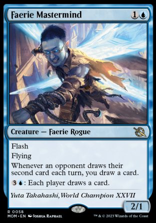 (058) Magic The Gathering March of the Machine Single: Faerie Mastermind Holo Rare