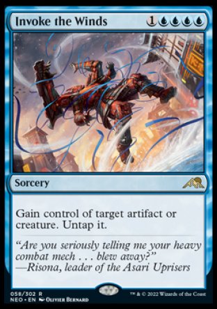 (058) Magic The Gathering Kamigawa: Neon Dynasty Single: Invoke the Winds  Rare