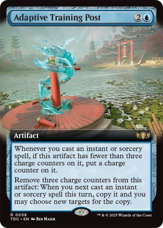 (058) Magic The Gathering Commander: Tarkir: Dragonstorm: Extras Single: Adaptive Training Post  Rare