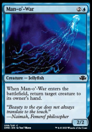 (058) Magic The Gathering Dominaria Remastered Single: Man-o'-War Holo Common