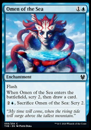 (058/254) Magic The Gathering Theros Beyond Death Single: Omen of the Sea Holo Common