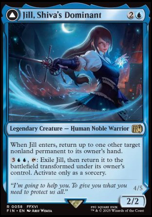 (058) Magic The Gathering Magic: The Gathering - FINAL FANTASY Single: Jill, Shiva's Dominant // Shiva, Warden of Ice  Rare