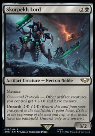 (058) Magic The Gathering Universes Beyond: Warhammer 40000 Single: Skorpekh Lord Holo Rare