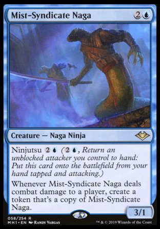 (058/254) Magic The Gathering Modern Horizons Single: Mist-Syndicate Naga  Rare