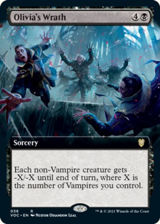 (058) Magic The Gathering Commander: Innistrad: Crimson Vow Single: Olivia's Wrath (V.2)  Rare
