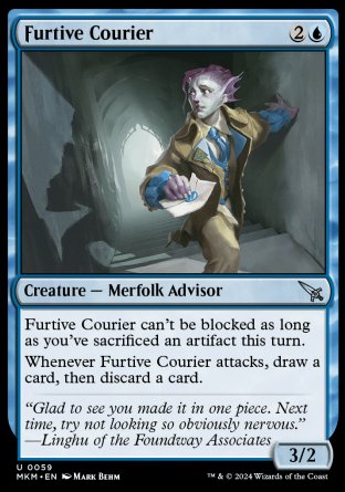 (059) Magic The Gathering Murders at Karlov Manor Single: Furtive Courier  Uncommon