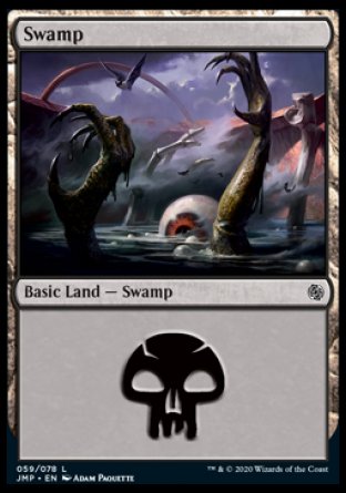 (059) Magic The Gathering Jumpstart Single: Swamp (V.6) Holo Land
