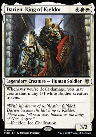 (059) Magic The Gathering Commander: Murders at Karlov Manor Single: Darien, King of Kjeldor  Rare