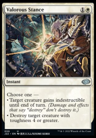 (059) Magic The Gathering Jumpstart 2022 Single: Valorous Stance (V.1)  Uncommon