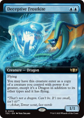(059) Magic The Gathering Commander: Tarkir: Dragonstorm: Extras Single: Deceptive Frostkite  Rare