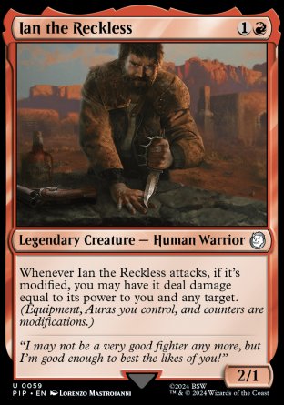 (059) Magic The Gathering Universes Beyond: Fallout Single: Ian the Reckless  Uncommon