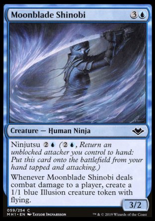 (059/254) Magic The Gathering Modern Horizons Single: Moonblade Shinobi Holo Common