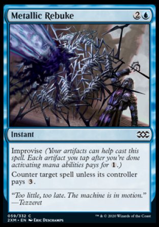 (059/332) Magic The Gathering Double Masters Single: Metallic Rebuke Holo Common