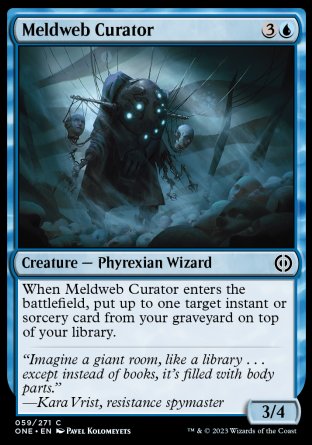 (059) Magic The Gathering Phyrexia: All Will Be One Single: Meldweb Curator Holo Common