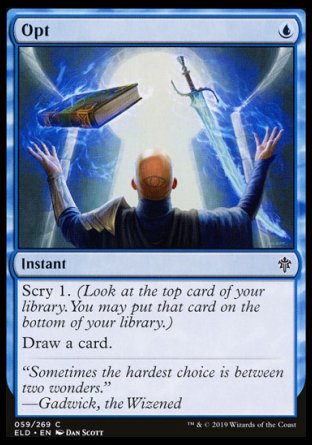 (059/269) Magic The Gathering Throne of Eldraine Single: Opt  Common