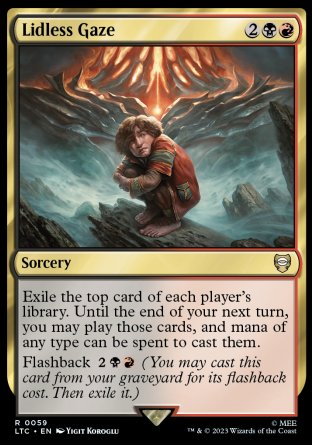 (059) Magic The Gathering Commander: The Lord of the Rings: Tales of Middle-earth Single: Lidless Gaze  Rare