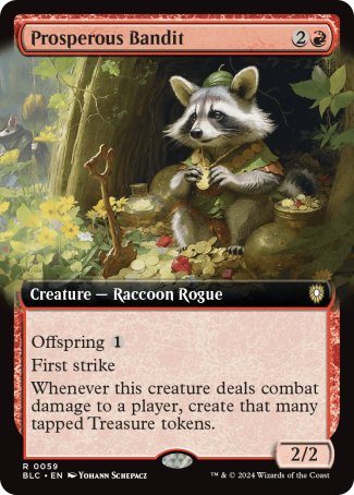 (059) Magic The Gathering Commander: Bloomburrow: Extras Single: Prosperous Bandit  Rare