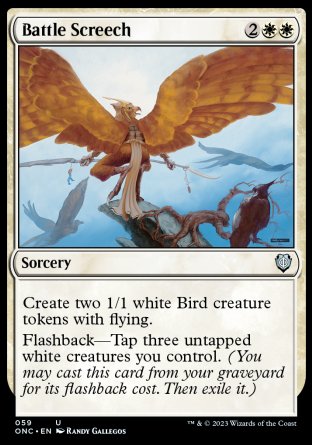 (059) Magic The Gathering Commander: Phyrexia: All Will Be One Single: Battle Screech  Uncommon
