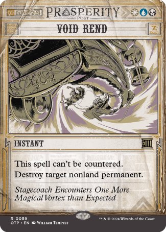 (059) Magic The Gathering Breaking News Single: Void Rend  Holo Rare