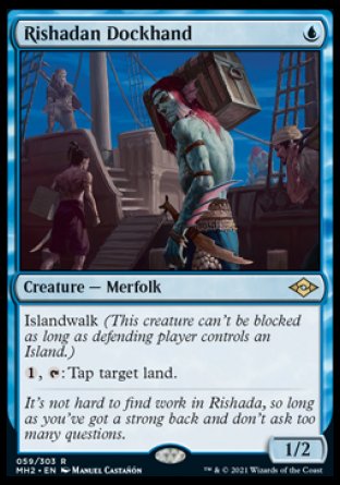 (059) Magic The Gathering Modern Horizons 2 Single: Rishadan Dockhand Holo Rare