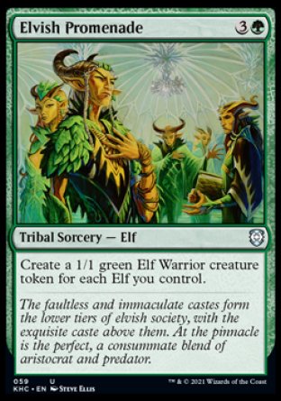 (059) Magic The Gathering Commander: Kaldheim Single: Elvish Promenade  Uncommon