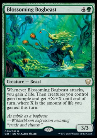 (059) Magic The Gathering Commander: Strixhaven Single: Blossoming Bogbeast  Rare