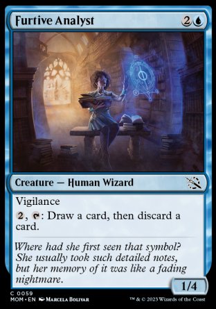 (059) Magic The Gathering March of the Machine Single: Furtive Analyst Holo Common
