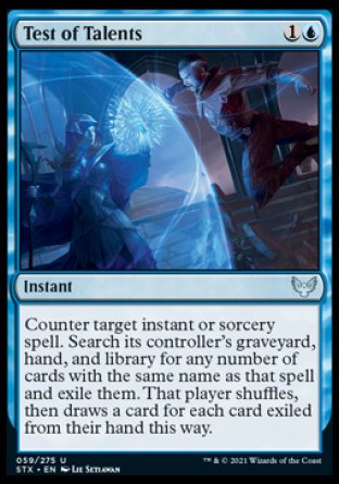 (059) Magic The Gathering Strixhaven: School of Mages Single: Test of Talents  Uncommon