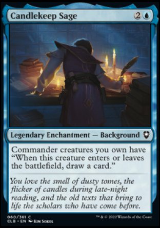 (060) Magic The Gathering Commander Legends: Battle for Baldur's Gate Single: Candlekeep Sage Holo Common