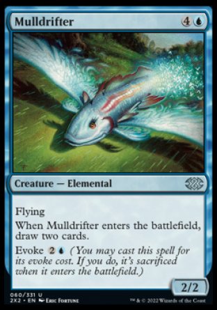 (060) Magic The Gathering Double Masters 2022 Single: Mulldrifter Holo Uncommon