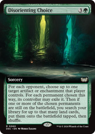 (060) Magic The Gathering Commander: Duskmourn: House of Horror: Extras Single: Disorienting Choice  Rare