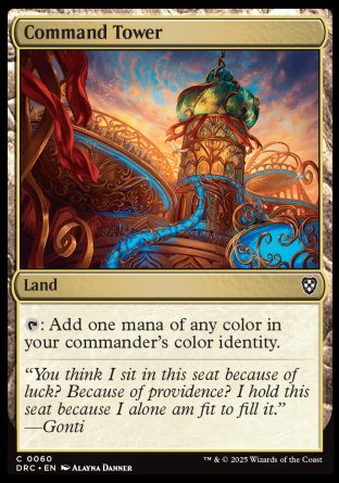 (060) Magic The Gathering Commander: Aetherdrift Single: Command Tower (V.2)  Common