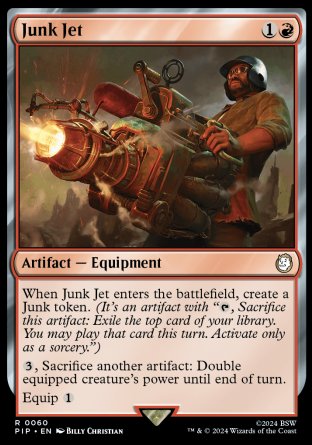 (060) Magic The Gathering Universes Beyond: Fallout Single: Junk Jet  Rare