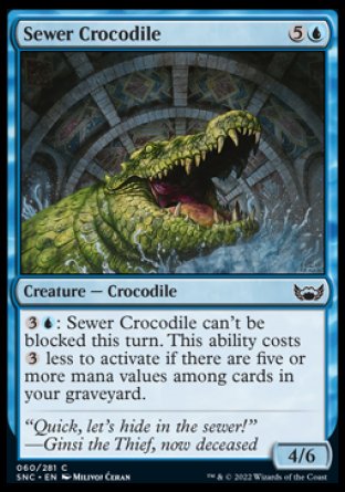 (060) Magic The Gathering Streets of New Capenna Single: Sewer Crocodile  Common