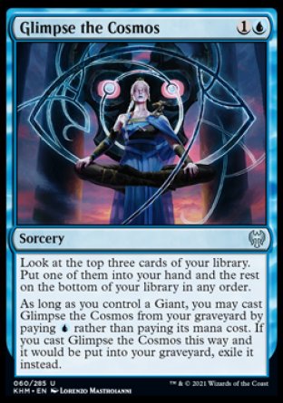 (060/285) Magic The Gathering Kaldheim Single: Glimpse the Cosmos Holo Uncommon