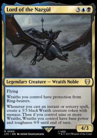 (060) Magic The Gathering Commander: The Lord of the Rings: Tales of Middle-earth Single: Lord of the Nazg������l  Rare
