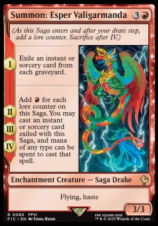 (060) Magic The Gathering Commander: Magic: The Gathering - FINAL FANTASY Single: Summon: Esper Valigarmanda  Rare
