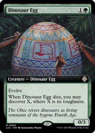 (060) Magic The Gathering Commander: The Lost Caverns of Ixalan: Extras Single: Dinosaur Egg  Rare