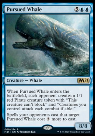 (060) Magic The Gathering Core 2021: Promos Single: Pursued Whale (V.2)  Rare
