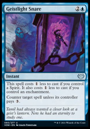 (060) Magic The Gathering Innistrad: Crimson Vow Single: Geistlight Snare Holo Uncommon