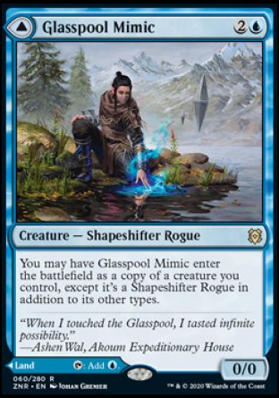 (060) Magic The Gathering Zendikar Rising: Promos Single: Glasspool Mimic // Glasspool Shore  Rare