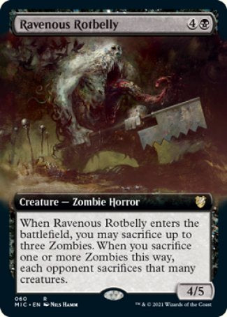 (060) Magic The Gathering Commander: Innistrad: Midnight Hunt Single: Ravenous Rotbelly (V.2)  Rare