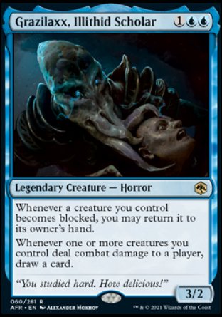 (060) Magic The Gathering Adventures in the Forgotten Realms Single: Grazilaxx, Illithid Scholar  Rare