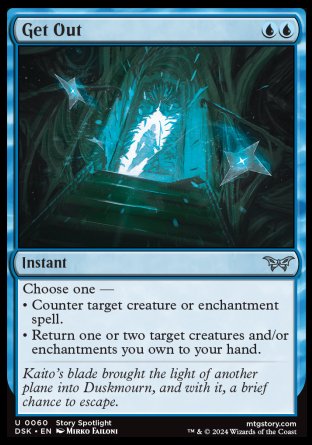 (060) Magic The Gathering Duskmourn: House of Horror Single: Get Out  Uncommon