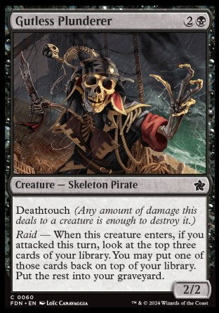 (060) Magic The Gathering Magic: The Gathering Foundations Single: Gutless Plunderer Holo Common