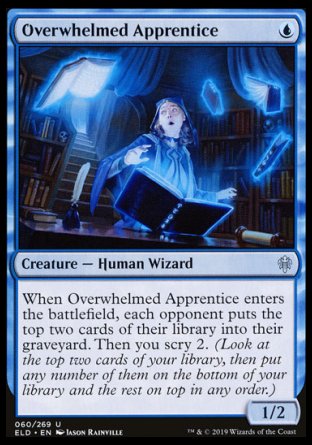 (060/269) Magic The Gathering Throne of Eldraine Single: Overwhelmed Apprentice  Uncommon